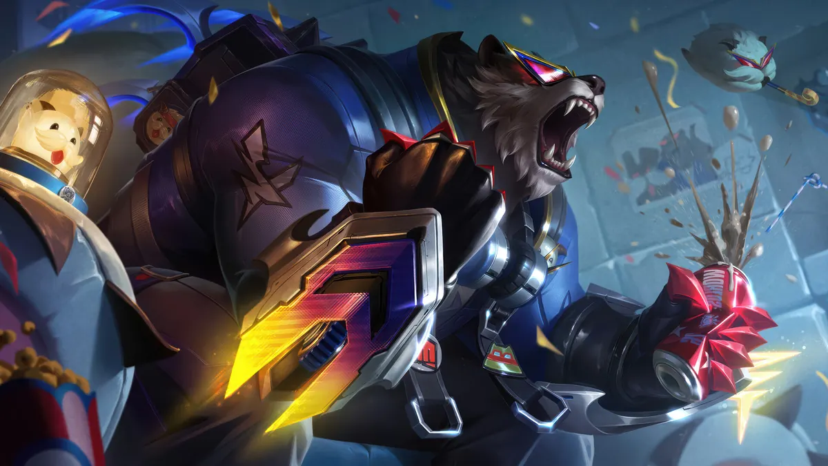 League of Legends Warwick ve uzay temalı kostümü